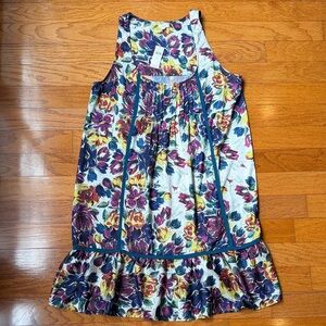 Tiny, Floral Sleeveless Dress with Ruffle Hem, Size Large, NWT from Anthopologie